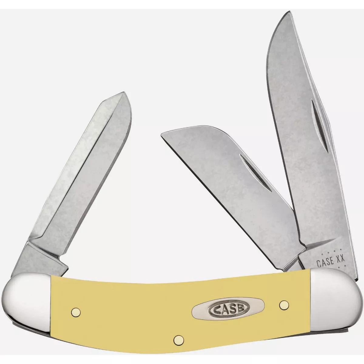 Case 2.75 In. Bose Yellow Synthetic Smooth Sowbelly Pocket Knife-