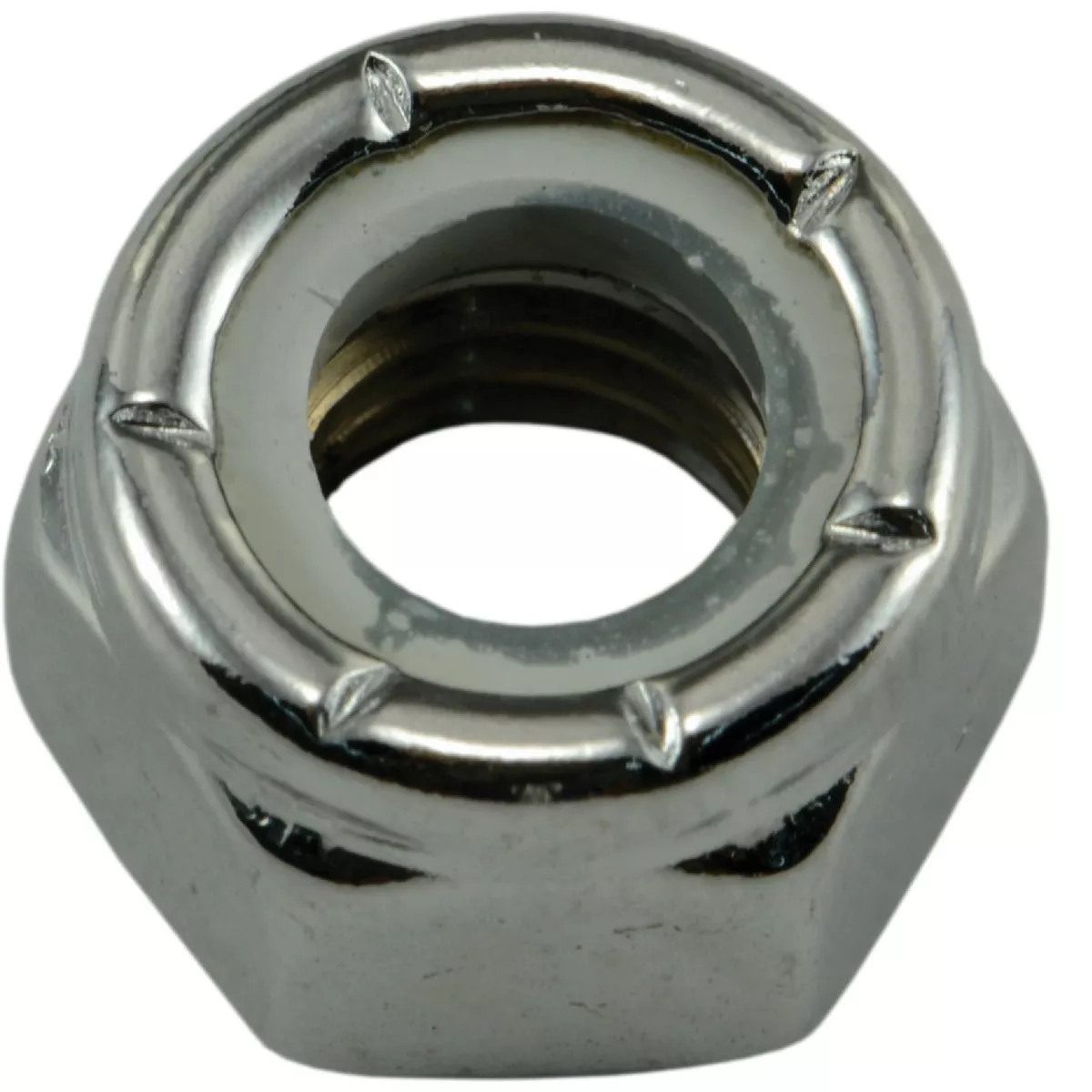 Midwest Fastener 5/16 In.-18 Chrome Plated Steel Coarse Thread Nylon Insert Lock Nuts (10 Ct.)-