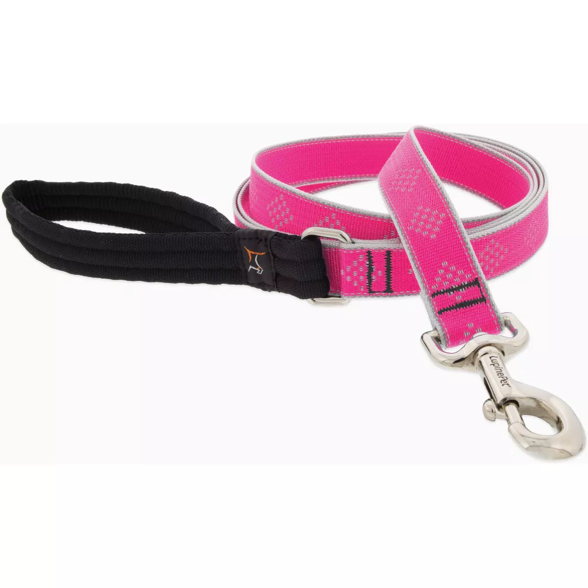 Lupine 1 In. x 6 Ft. Reflective Medium Dog Orange Diamond Dog Leash