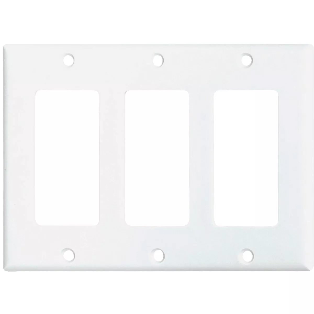 Eaton 3-Gang Plastic Rocker Decorator Wall Plate, White