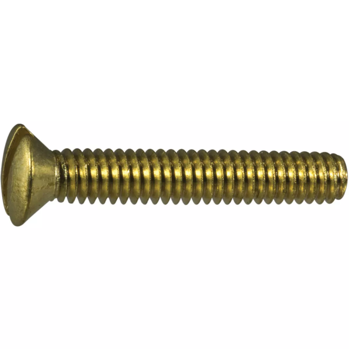 Midwest Fastener #8-32 x 1 In. Brass Coarse Thread Slotted Oval Head Machine Screws (12 Ct.)