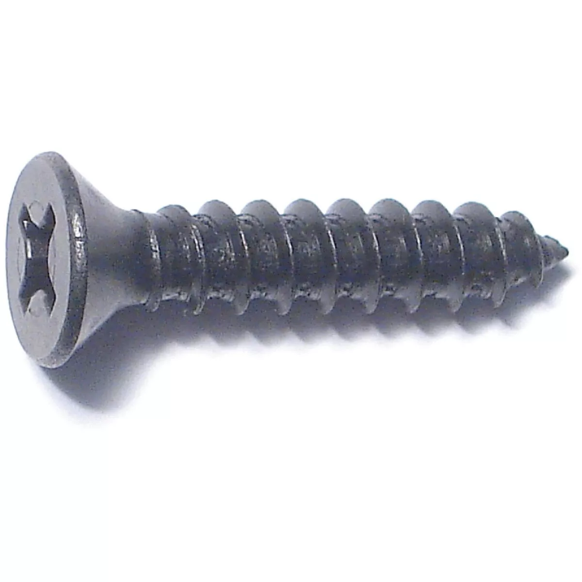 Midwest Fastener #12 x 1-1/2 In. Black Steel Phillips Flat Head Sheet Metal Screws (6 Ct.)