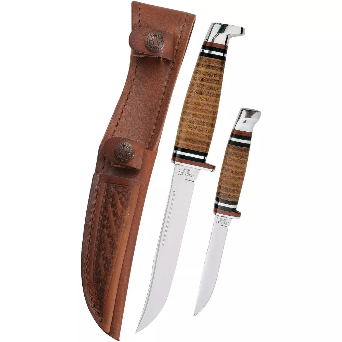 Case Hunter Knife Set with Leather Sheath