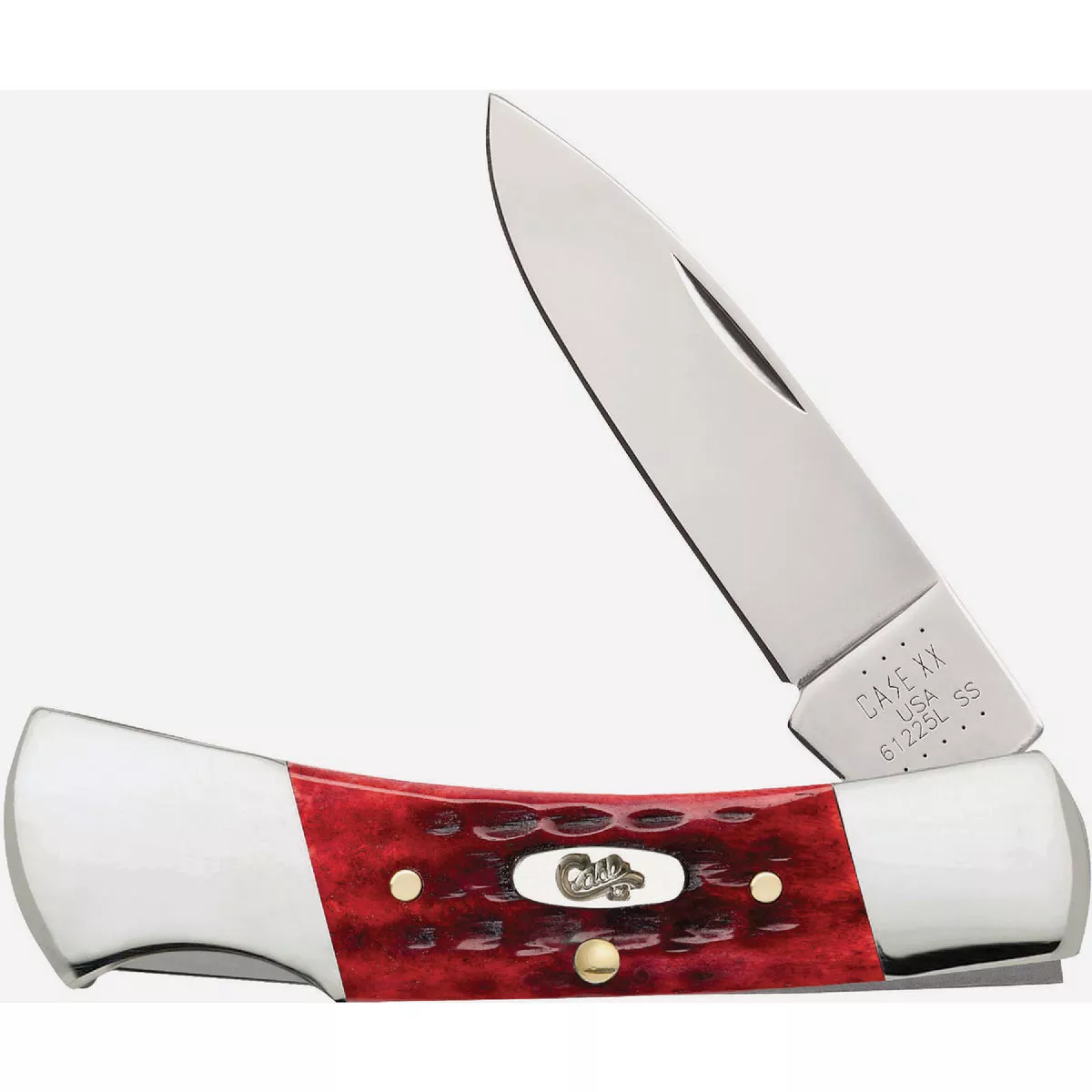 Case 2.2 In. Pocket Worn Old Red Bone Corn Cob Jig Lockback Pocket Knife