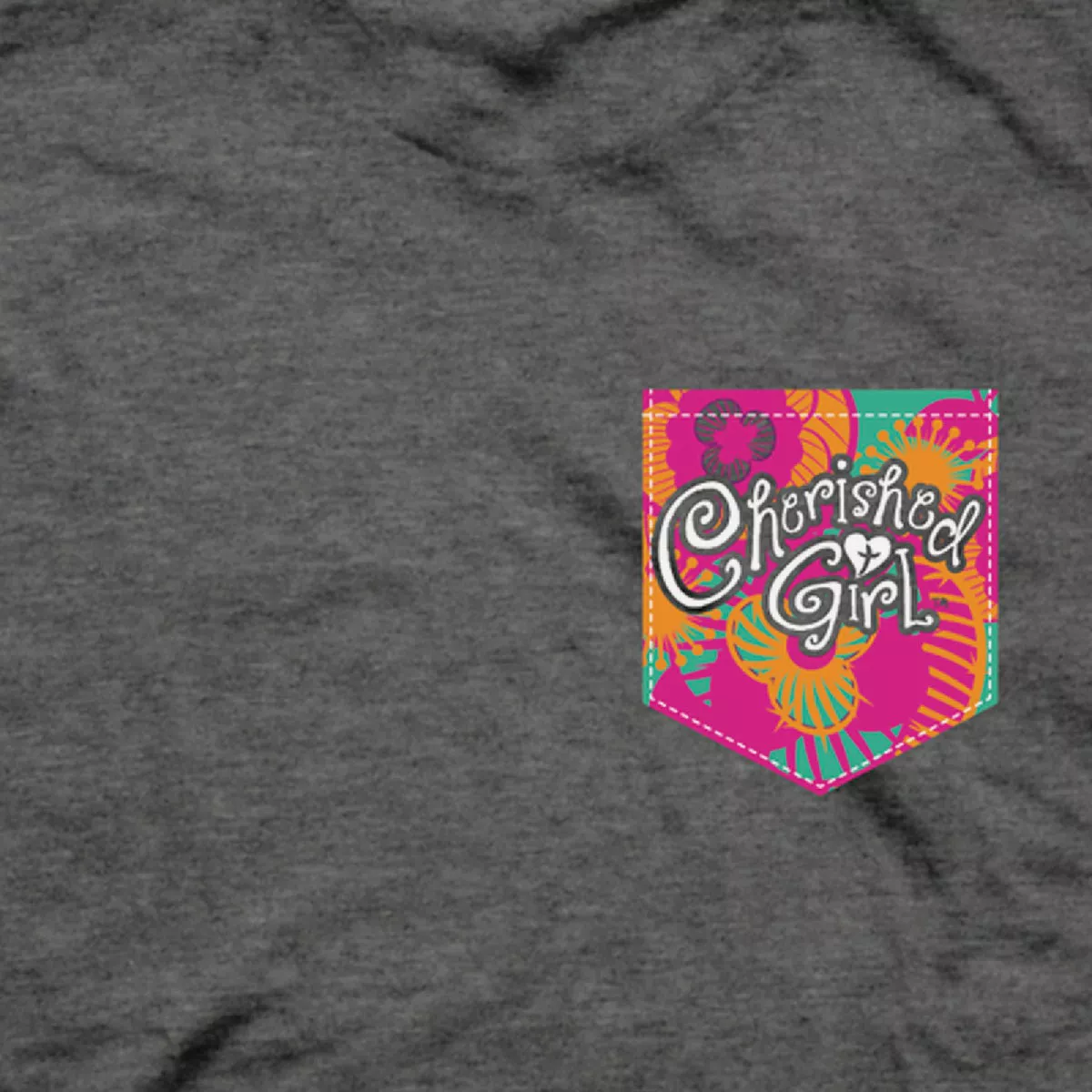 Cherished Girl Big Faith Large Charcoal Short Sleeve Shirt