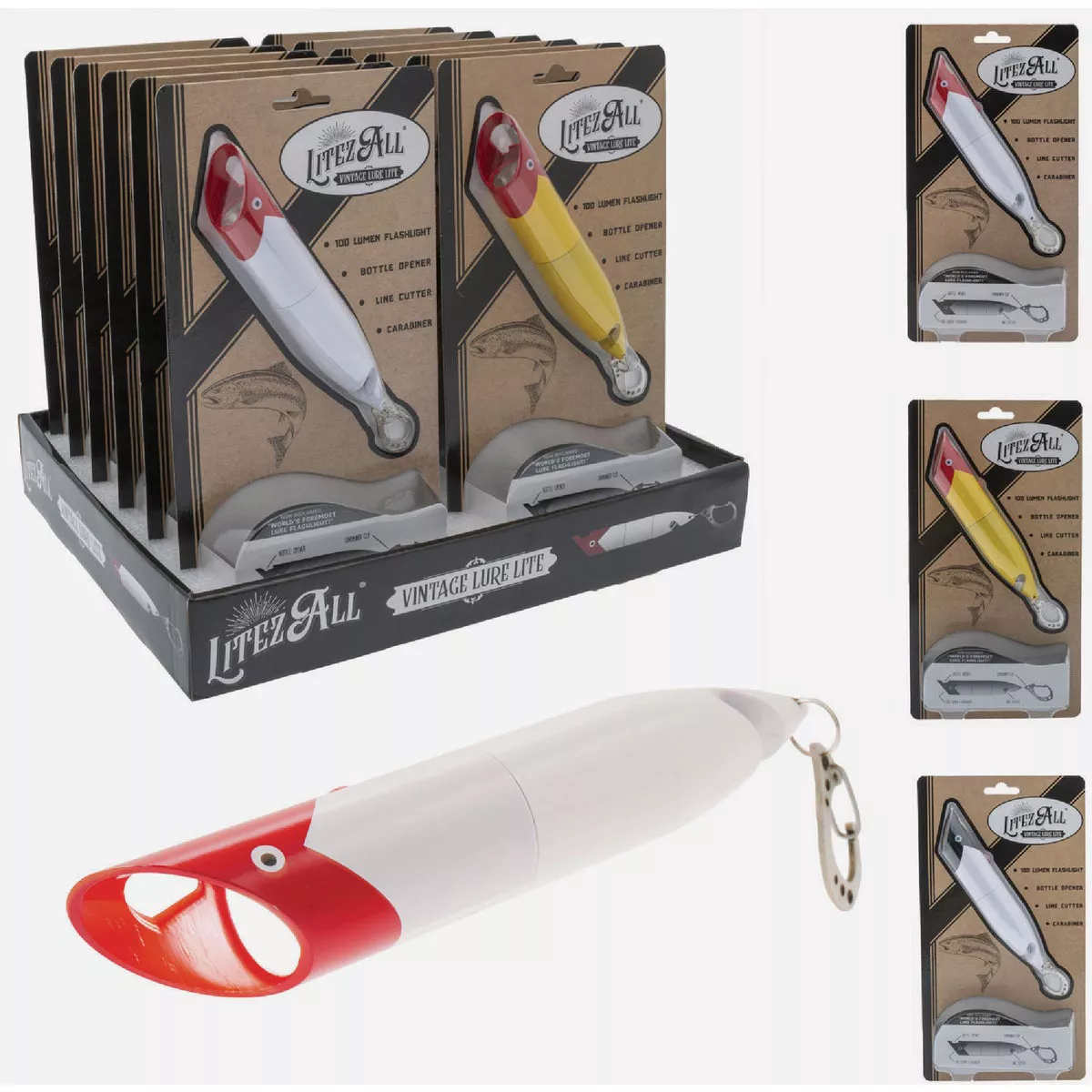 LitezAll Promier Products 100 Lm. LED Fishing Lure Flashlight Key Chain