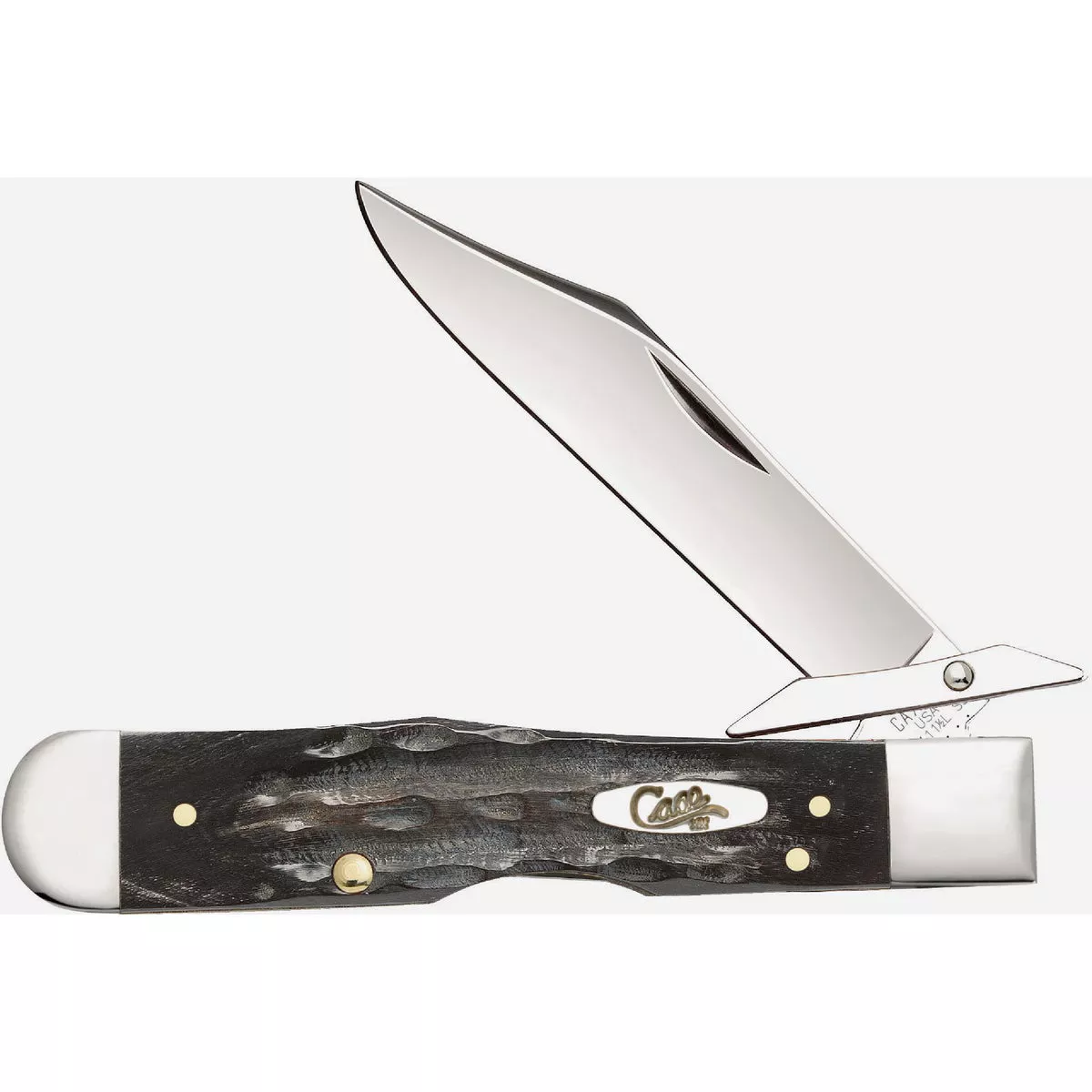 Case 3.2 In. Buffalo Horn Jig Cheetah Pocket Knife