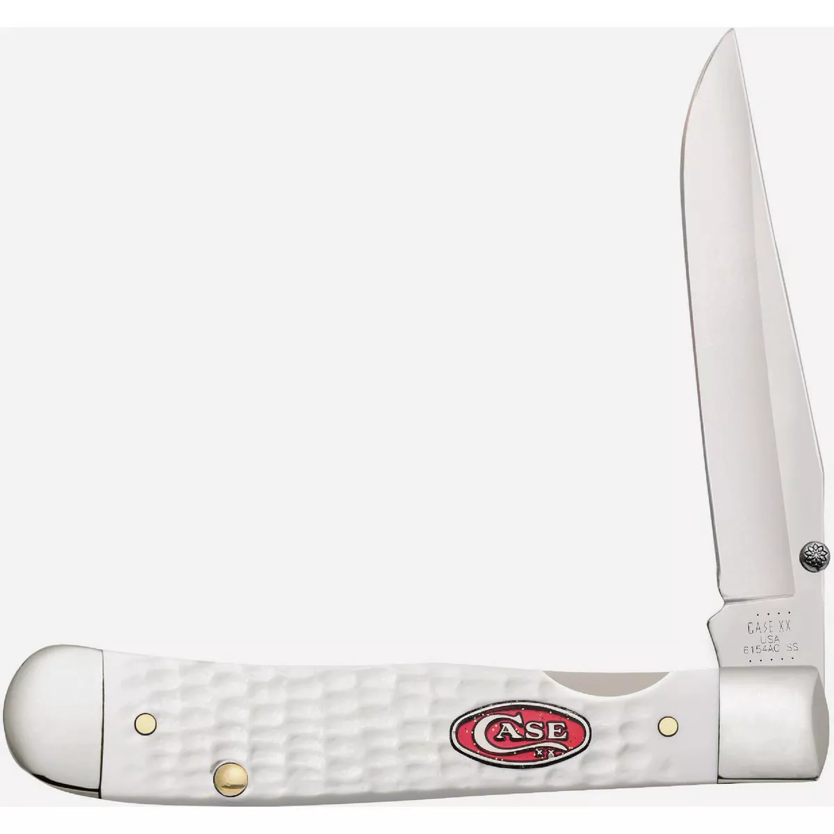 Case 3.25 In. Kickstart White Synthetic Jig TrapperLock Pocket Knife