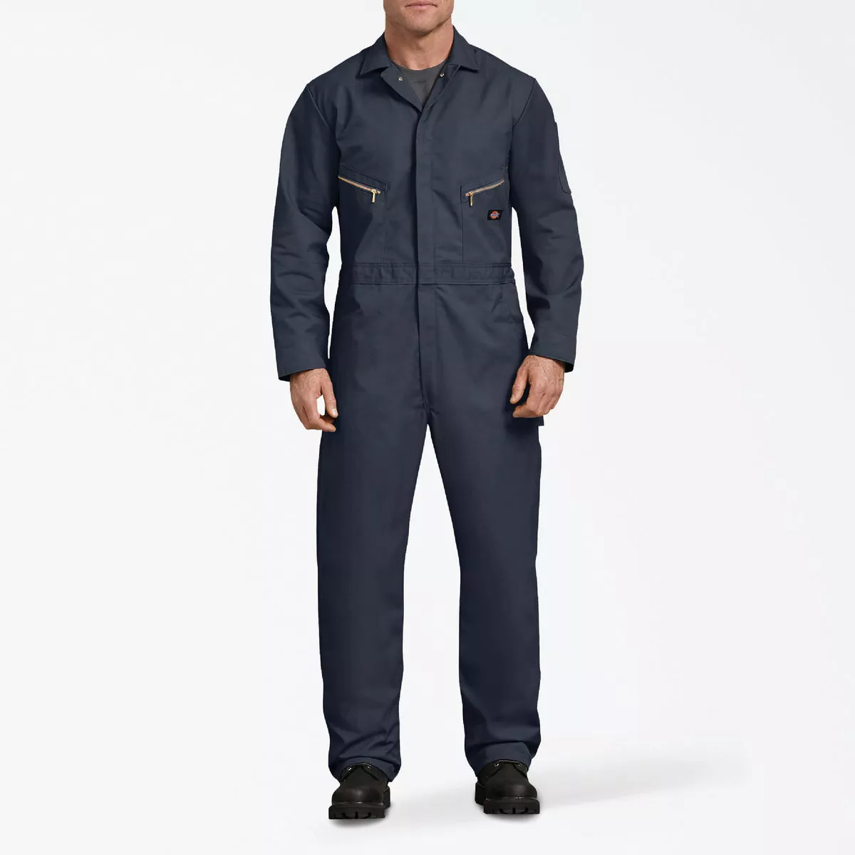Dickies Men's Large Regular Dark Navy Deluxe Blended Long Sleeve Coveralls