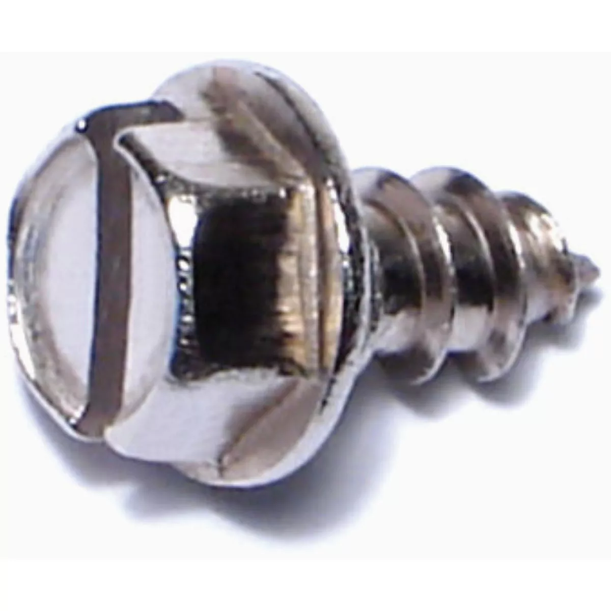 Midwest Fastener #14 x 1/2 In. 18-8 Stainless Steel Slotted Hex Washer Head Sheet Metal Screws (50 Ct.)-