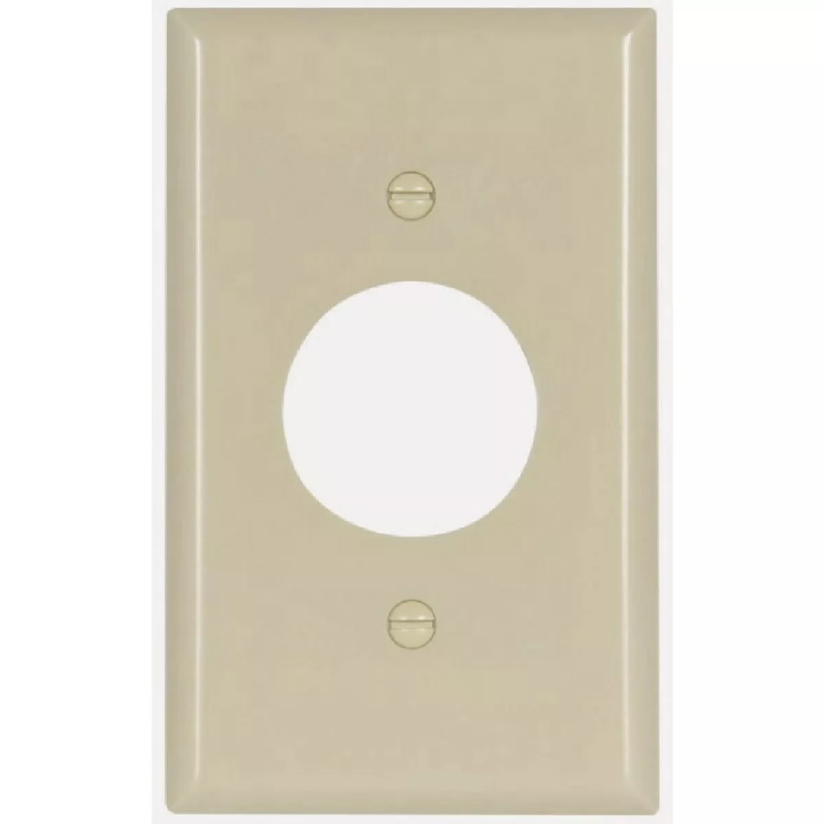Eaton 1-Gang Thermoset Plastic Single Outlet Wall Plate, Ivory