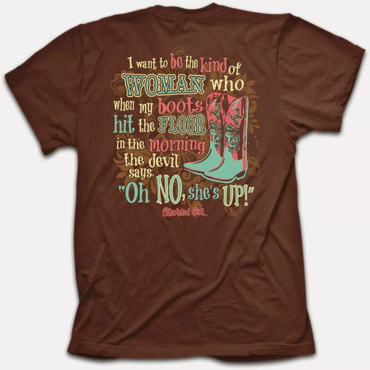 Cherished Girl Oh No 2XL Chocolate Short Sleeve Shirt