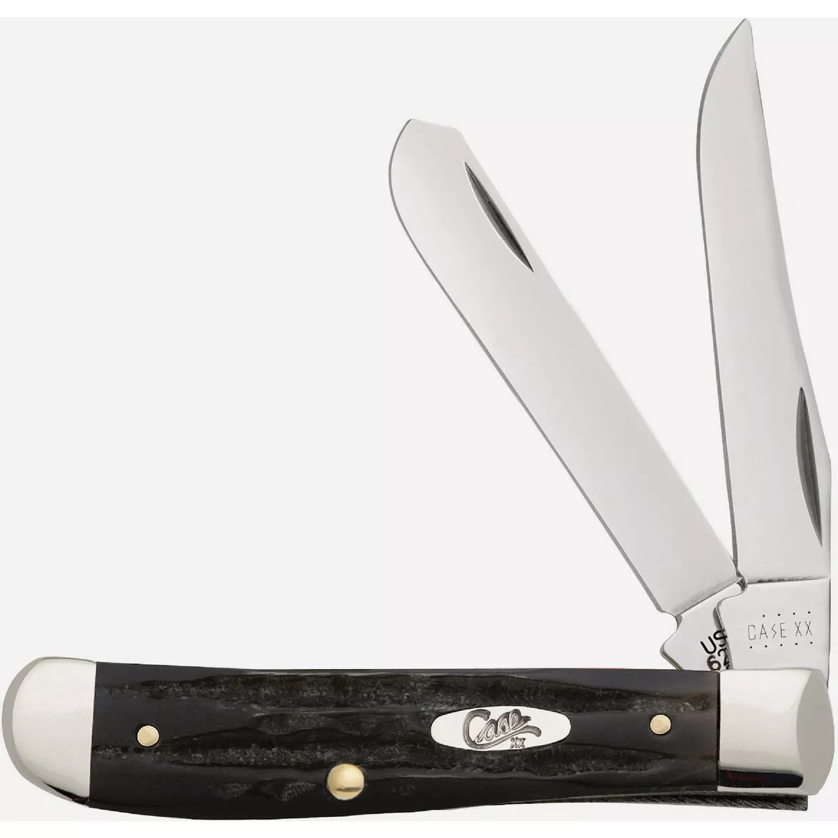 Case 2.7 In. Buffalo Horn Jig Mini Trapper Pocket Knife