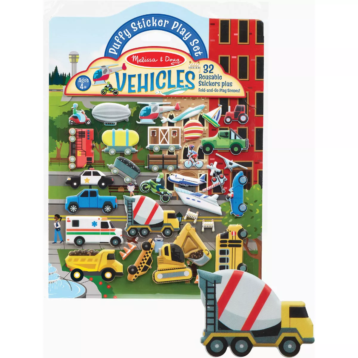 Melissa & Doug Puffy Sticker Play Set- Vehicles
