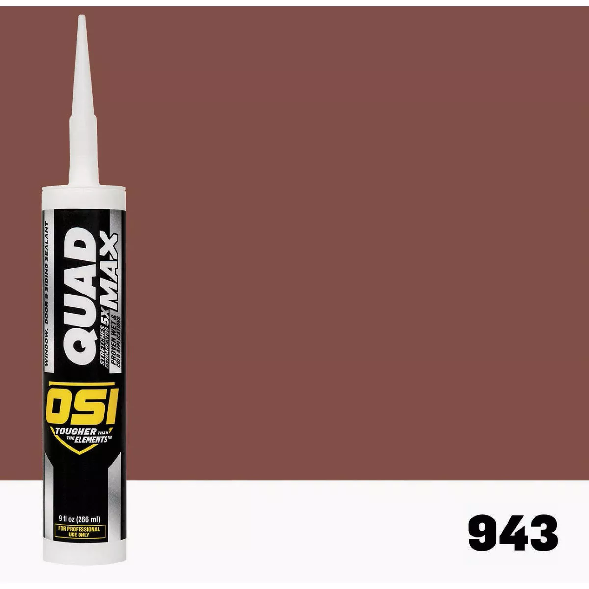 OSI Quad Max Window, Door and Siding Sealant Red 943, 9.5 fl oz Cartridge