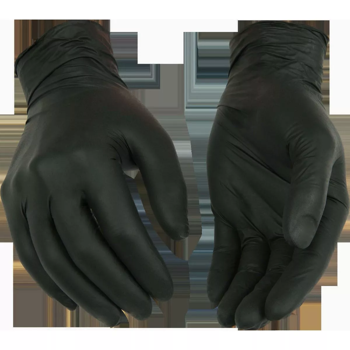 Kinco Men's Medium Disposable Black Powder-Free Nitrile Glove (40-Pack)-