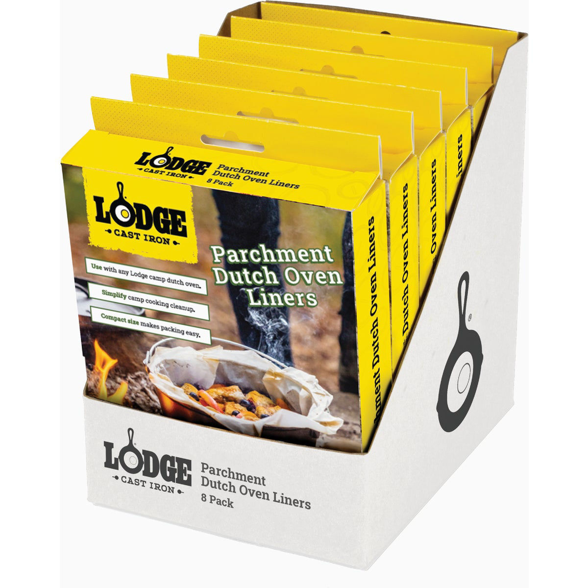 Lodge Cast Iron Parchment Paper Dutch Oven Liners, 8 Count, A5DOL 