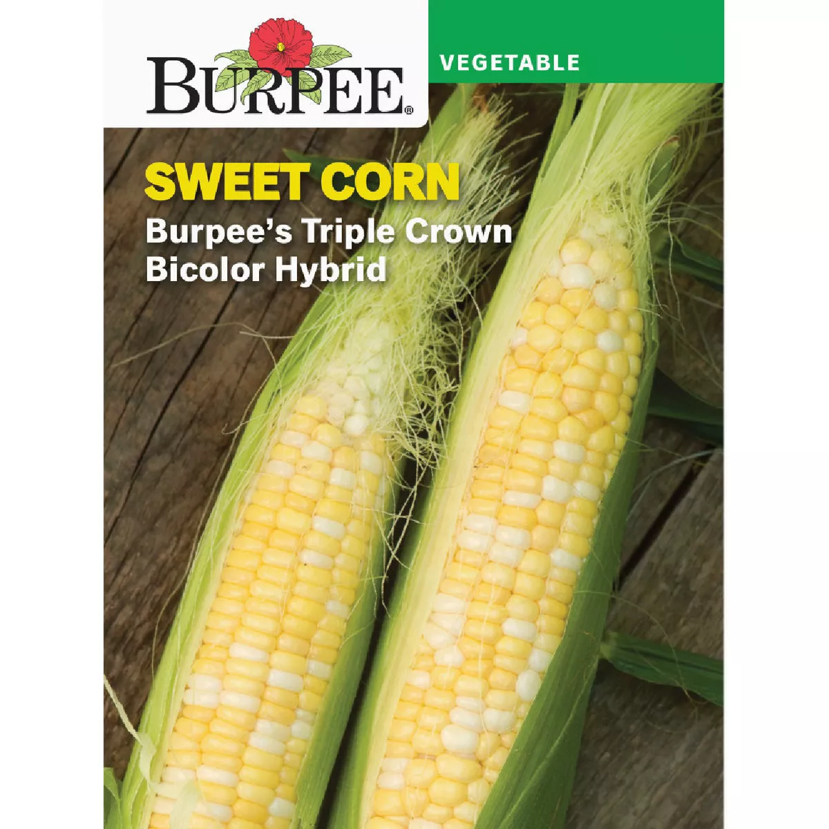 Burpee Corn, Sweet Burpee's Triple Crown Bicolor Hybrid Seed Packet-