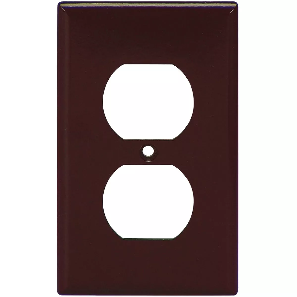 Eaton 1-Gang Thermoset Plastic Duplex Outlet Wall Plate, Brown