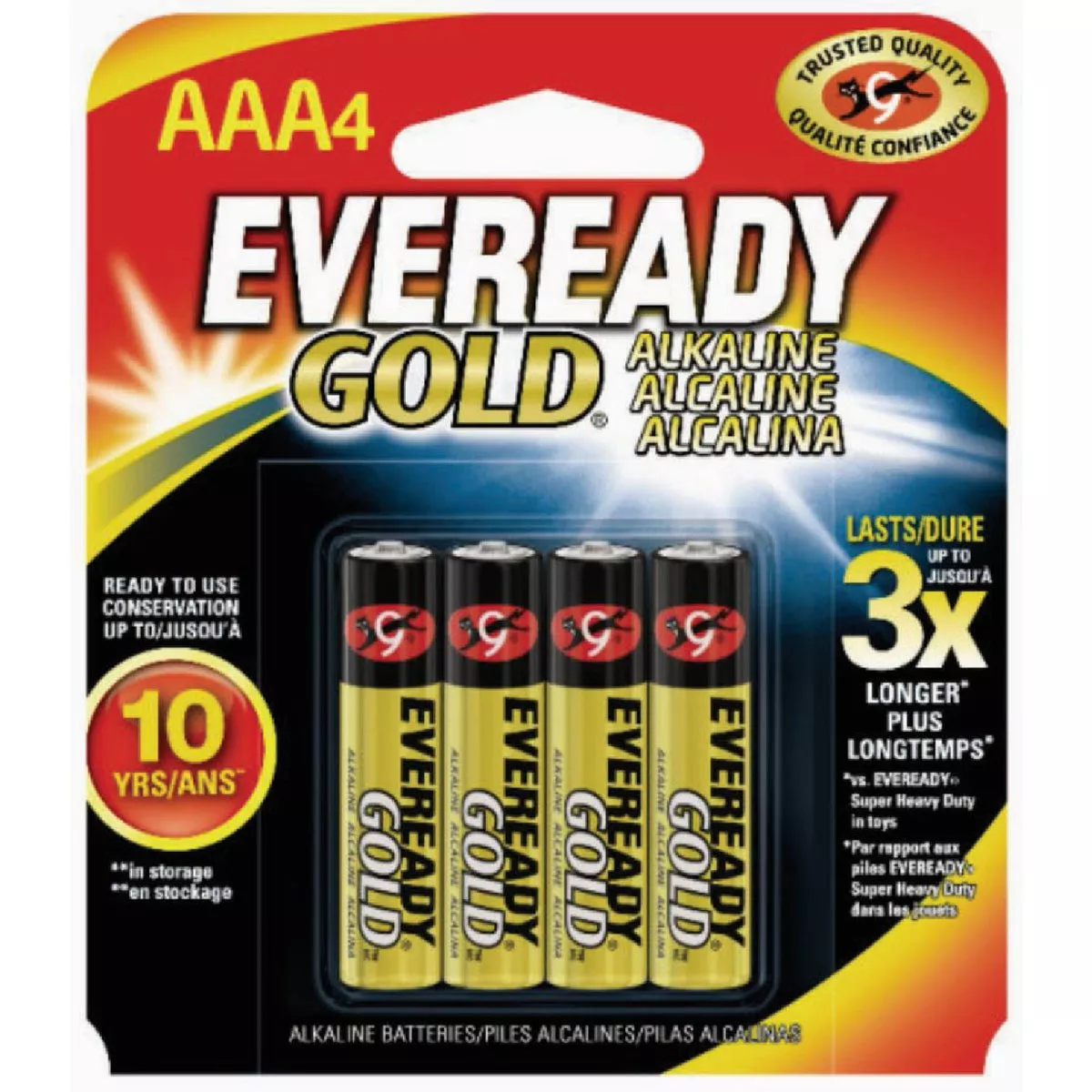 Eveready Gold AAA Alkaline Battery (4-Pack)