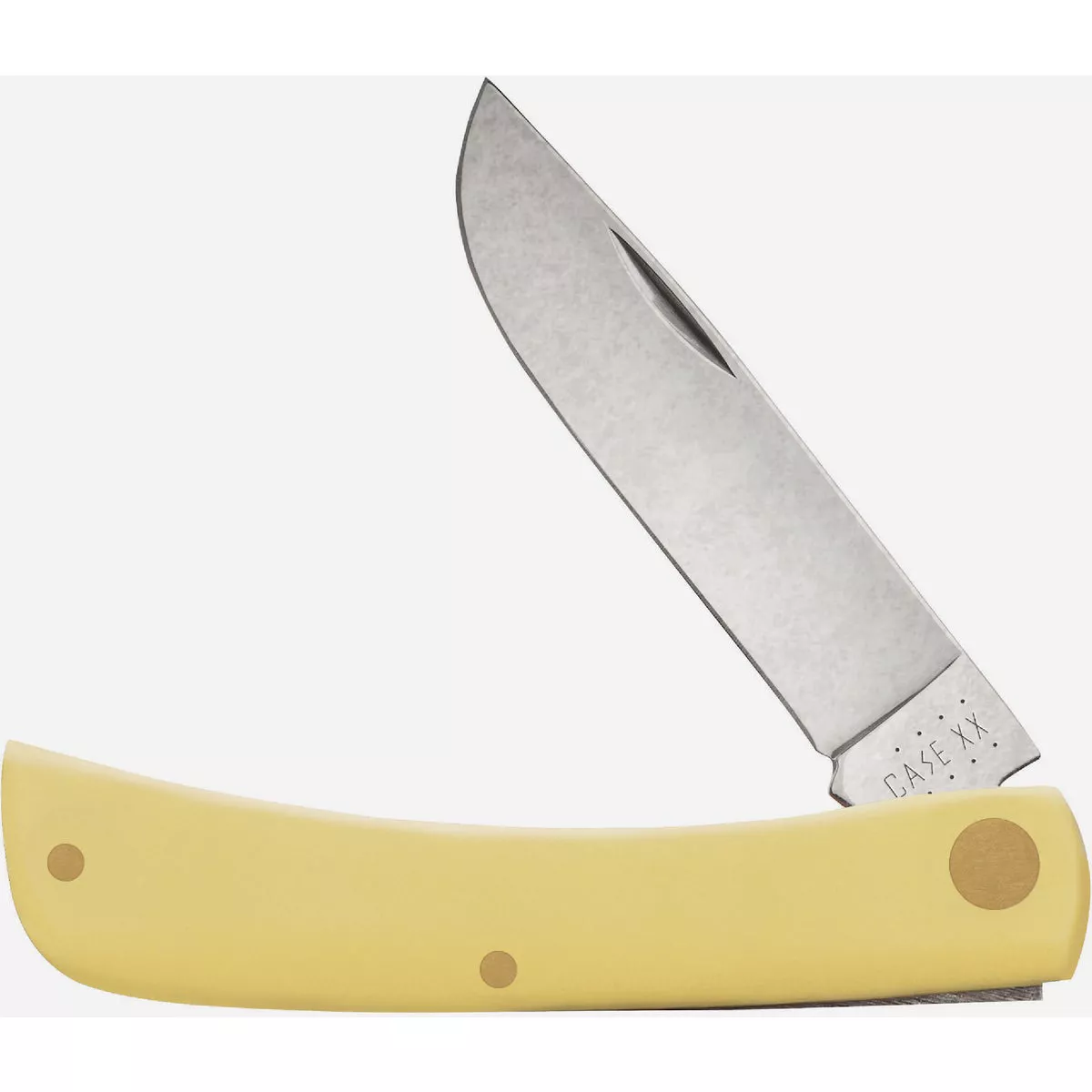 Case 2.8 In. Yellow Synthetic Smooth Sod Buster Jr Pocket Knife