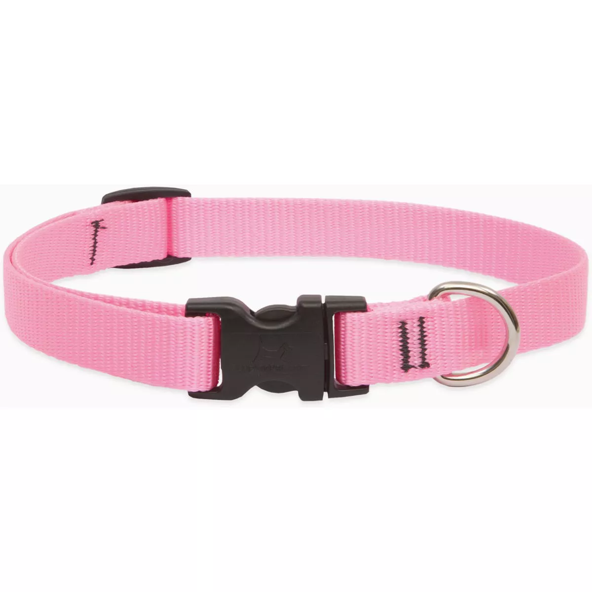 Lupine Adjustable 13 to 22 In. Pink Small to Medium Dog Nylon Dog Collar-