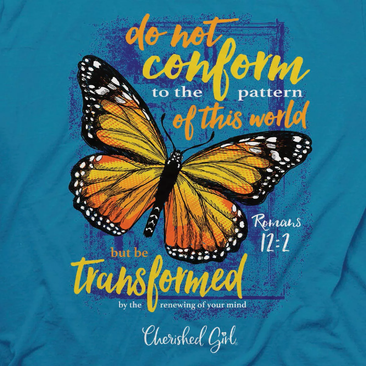 Cherished Girl Transformed Butterfly Small Pacific Blue Short Sleeve Shirt