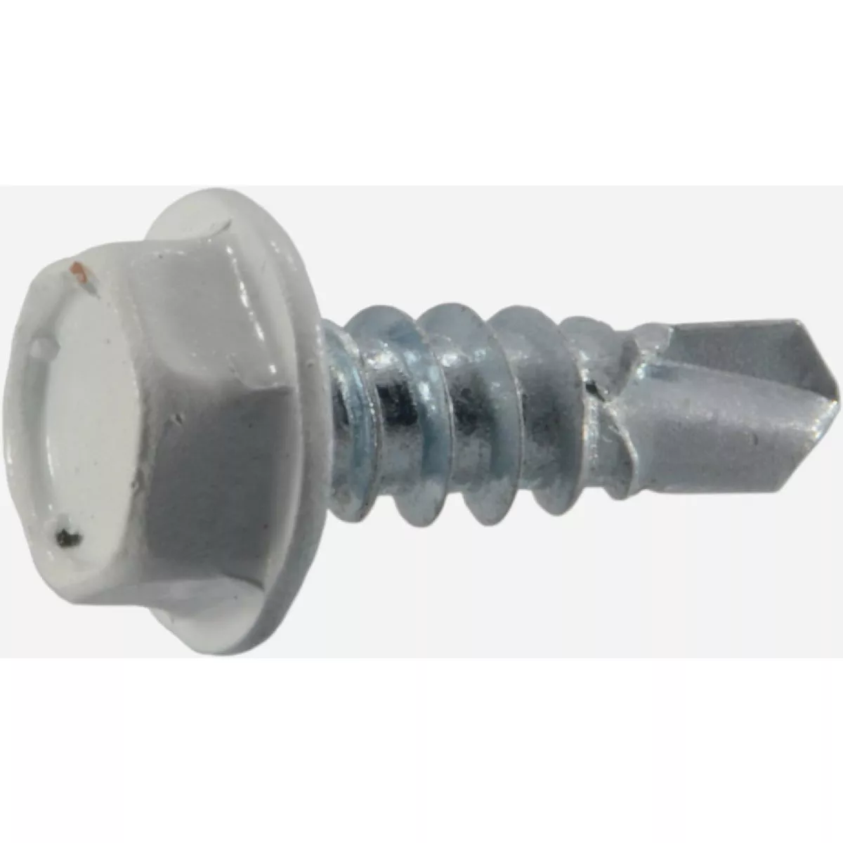 Midwest Fastener #8 x 1/2 In. White Painted Zinc Plated Steel Hex Washer Head Gutter Screws (60 Ct.)