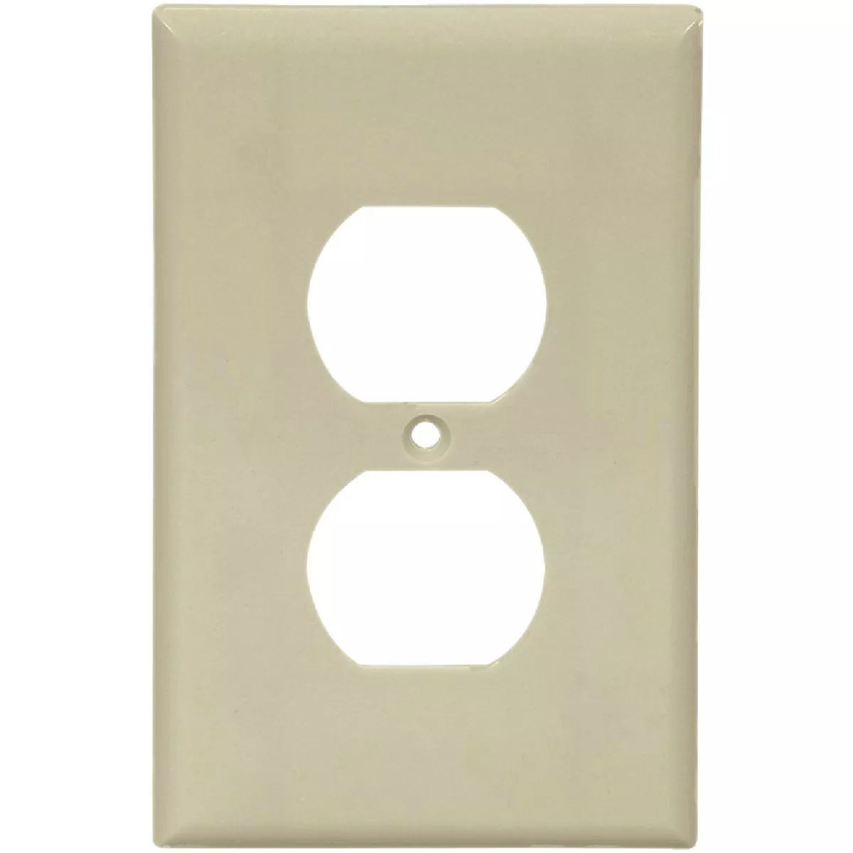Eaton 1-Gang Thermoset Plastic Mid-Size Duplex Outlet Wall Plate, Ivory