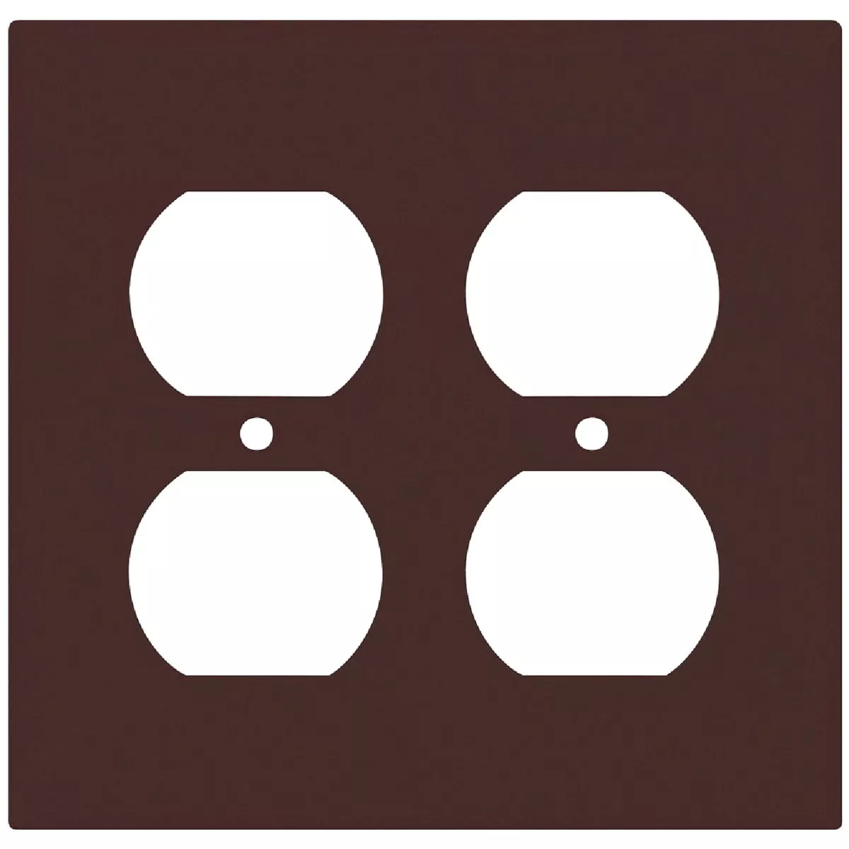 Eaton 2-Gang Thermoset Plastic Duplex Outlet Wall Plate, Brown