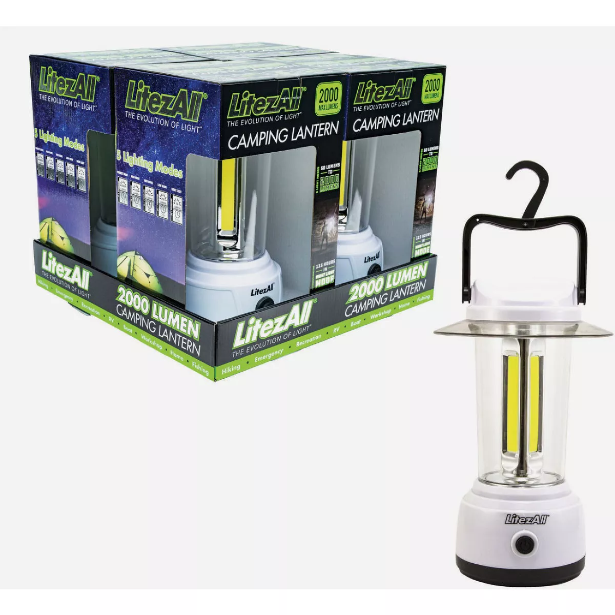 LitezAll Promier Products 2000 Lm. LED Camping Lantern-
