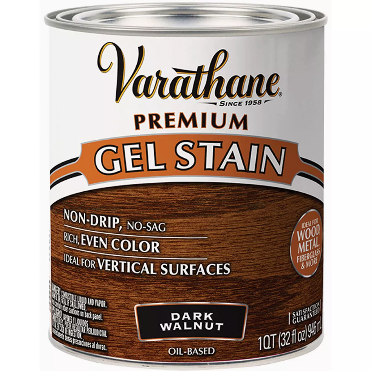 Varathane Dark Walnut Premium Gel Interior Wood Stain, 1 Qt.