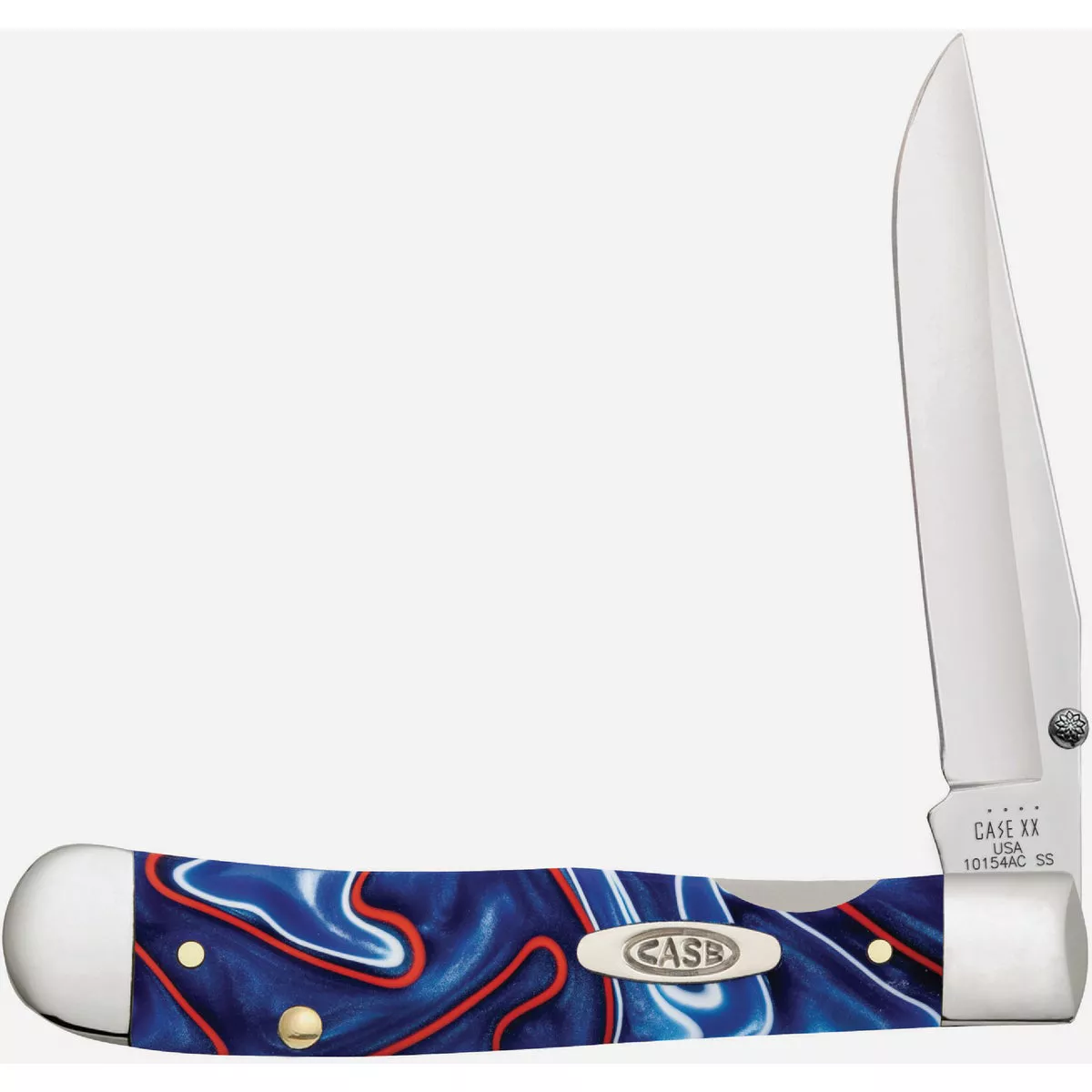 Case 3.25 In. Kickstart Patriotic Kirinite Smooth TrapperLock Pocketknife