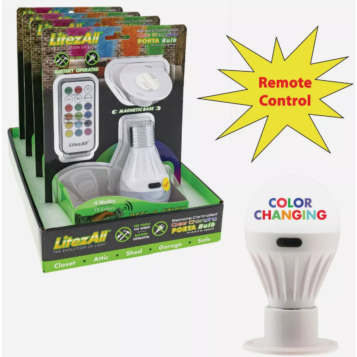 LitezAll Promier Products PortaBulb Color Changing COB LED Light