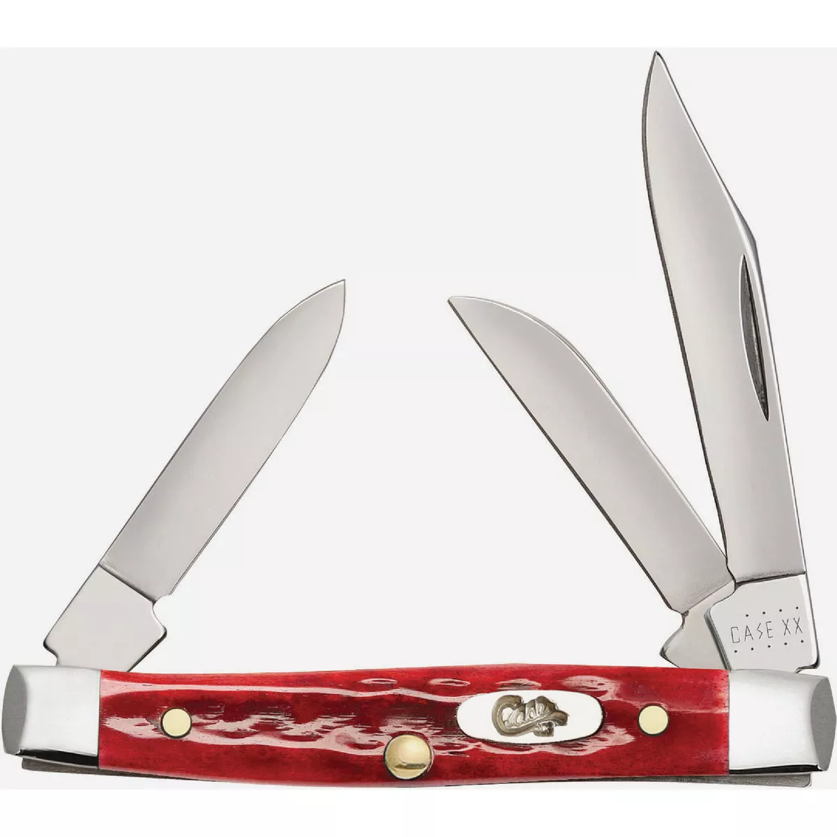 Case 2 In. Pocket Worn Old Red Bone Corn Cob Jig Small Stockman Pocket Knife