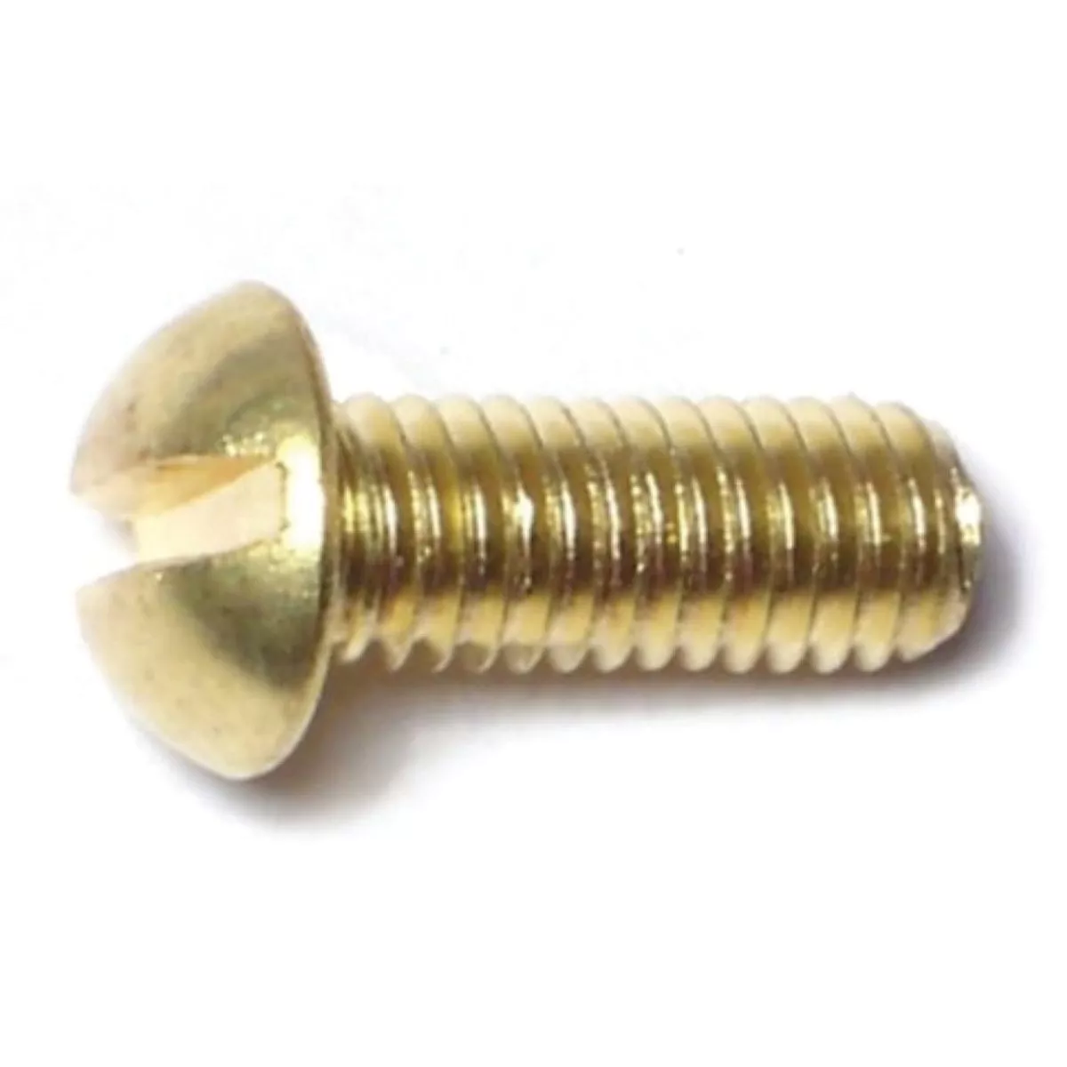 Midwest Fastener #10-32 x 1/2 In. Brass Fine Thread Slotted Round Head Machine Screws