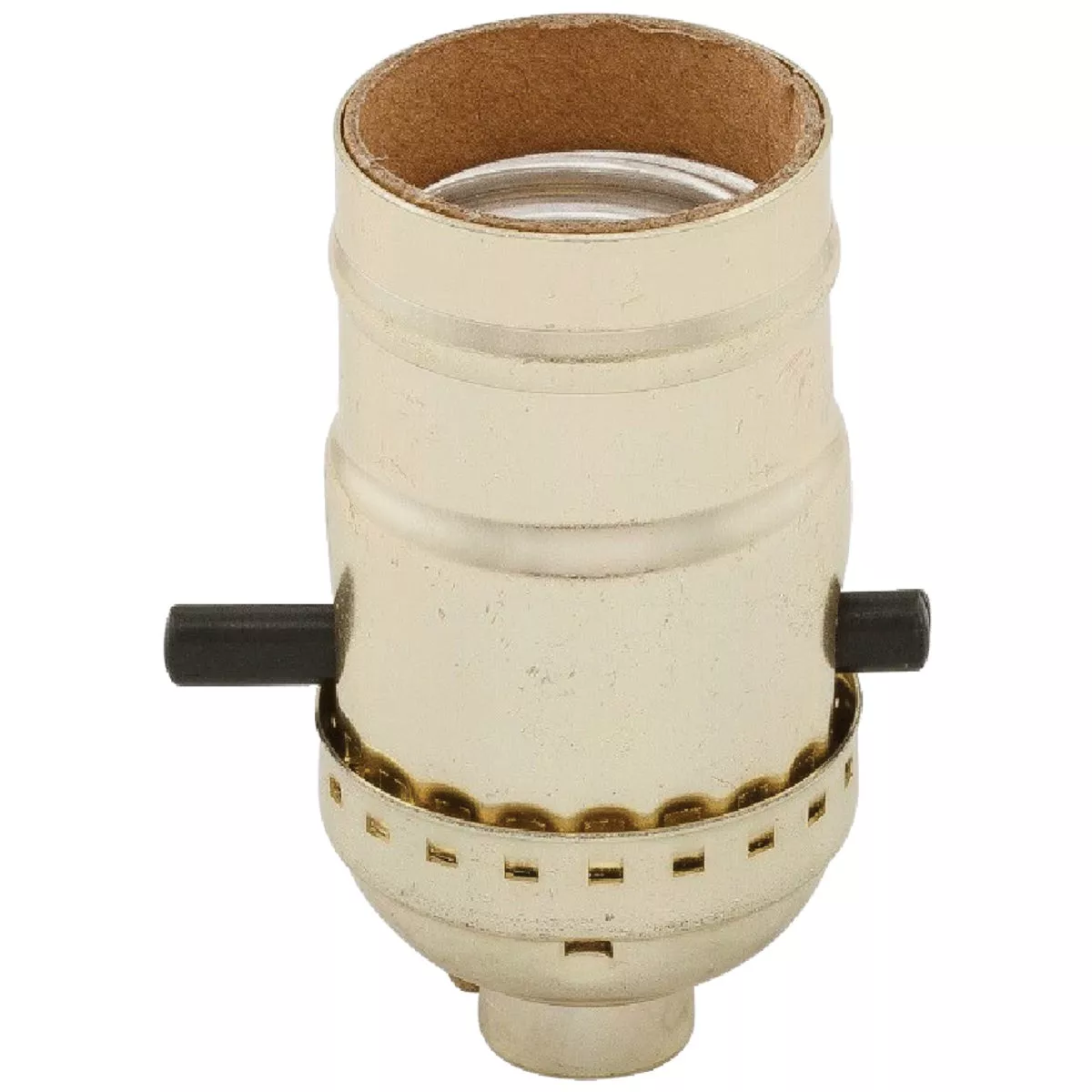 Eaton Push-Through Medium Base Brass Lamp Socket- | True Value Hardware