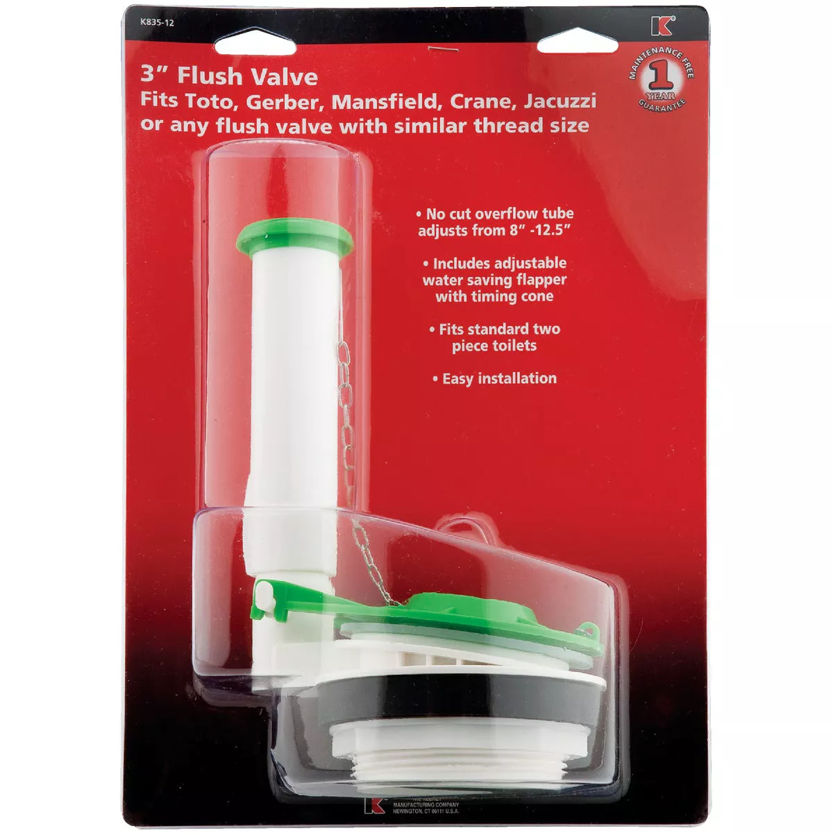 Keeney 3 In. Flush Valve with Adjustable Water Saving Flapper - photo 2