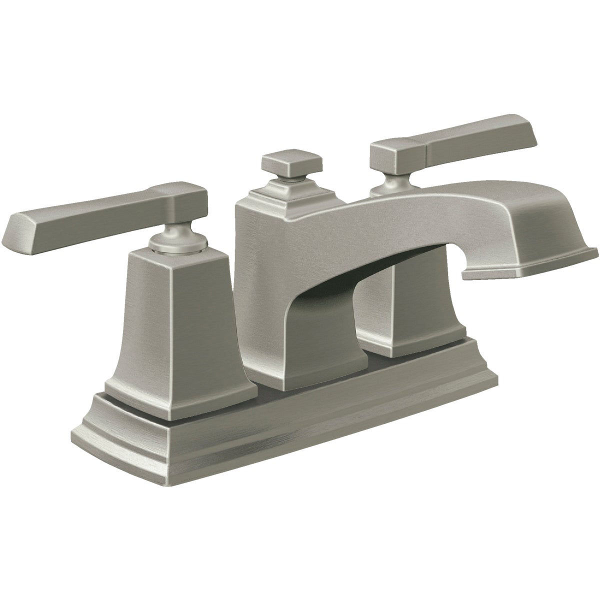 Moen Boardwalk Brushed Nickel 2Handle Lever 4 In. Centerset Bathroom