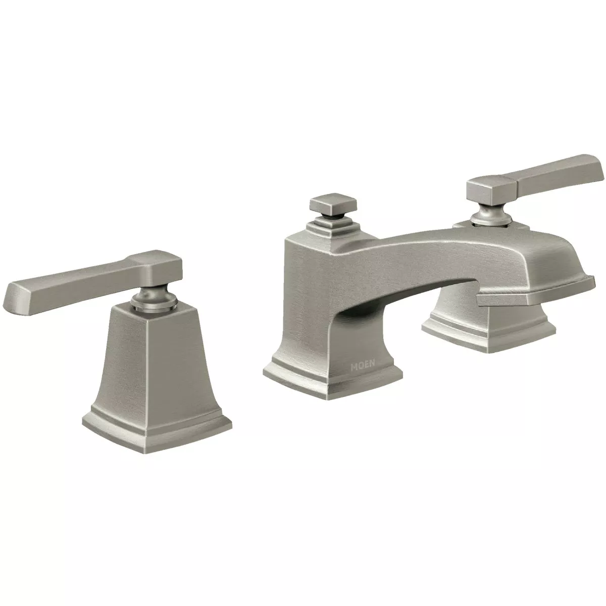 Moen Boardwalk 2-Handle Lever 8 In. to 16 In. Widespread Bathroom Faucet with Pop-Up, Spot Resist Brushed Nickel