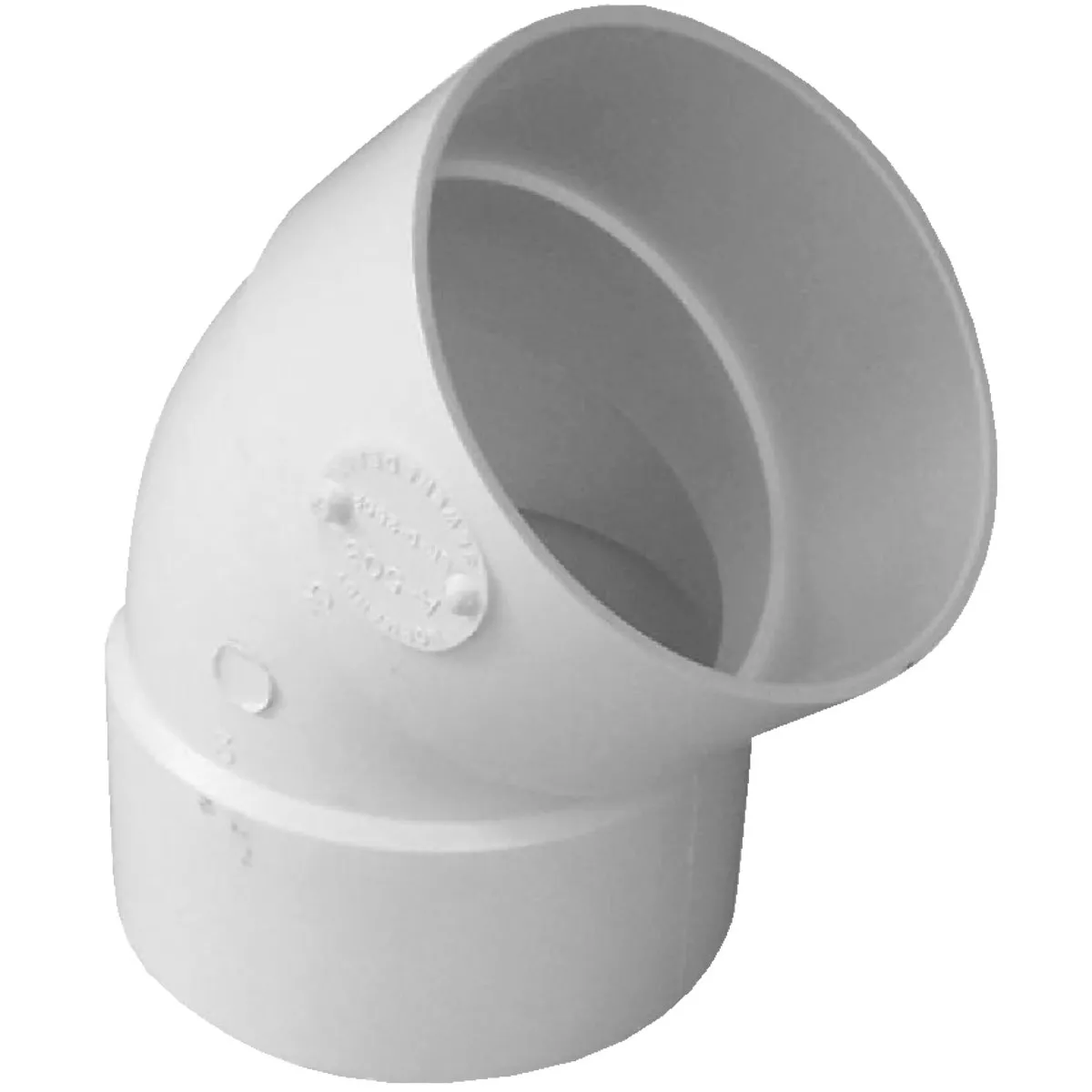 IPEX 3 In. SDR 35 45 Deg. PVC Sewer and Drain Elbow (1/8 Bend)