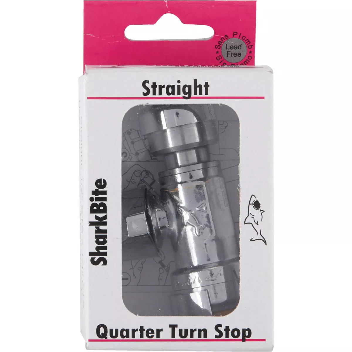 SharkBite 1/2 In. x 1/4 In. (3/8 In. OD) Brass Straight Stop Valve - photo 2