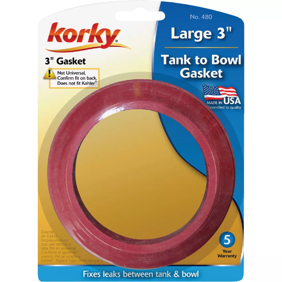 Korky 3 In. Sponge Rubber Tank to Bowl Gasket - photo 2