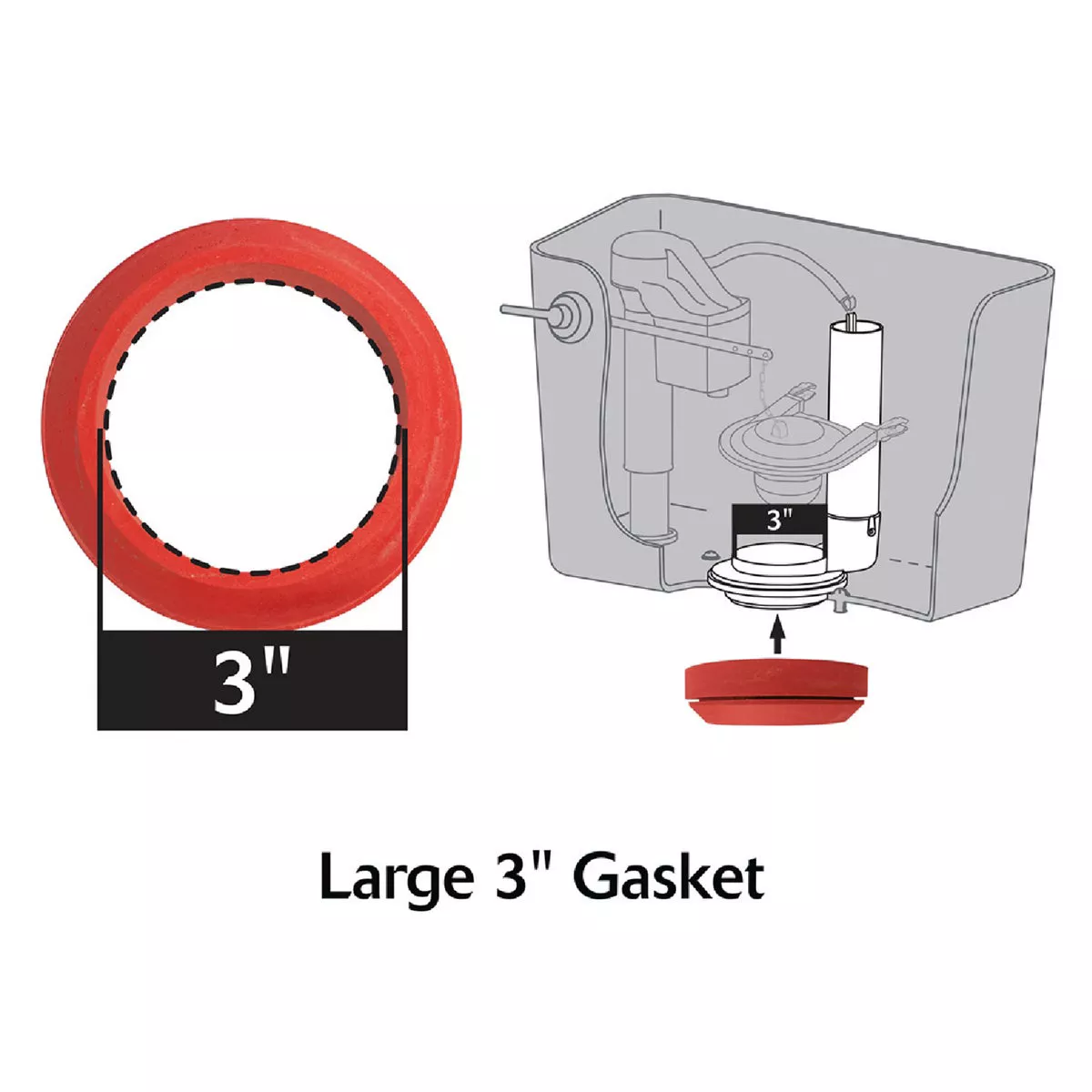 Korky 3 In. Sponge Rubber Tank to Bowl Gasket - photo 3