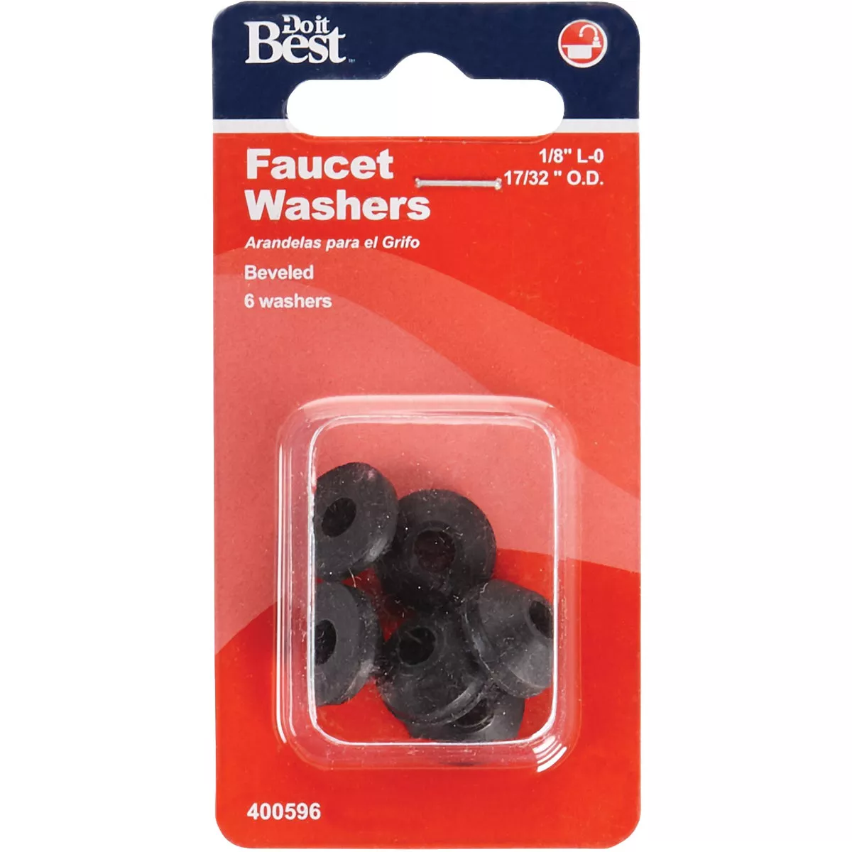 Do it Best 17/32 In. Black Beveled Faucet Washer (6 Ct.) - photo 2