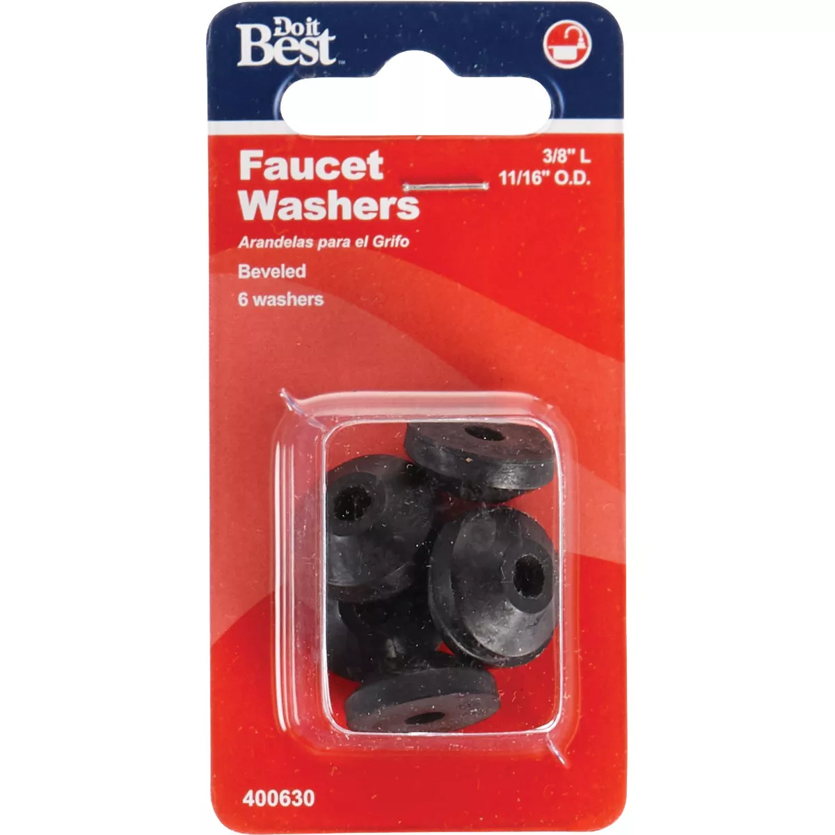 Do it Best 11/16 In. Black Beveled Faucet Washer (6 Ct.) - photo 2