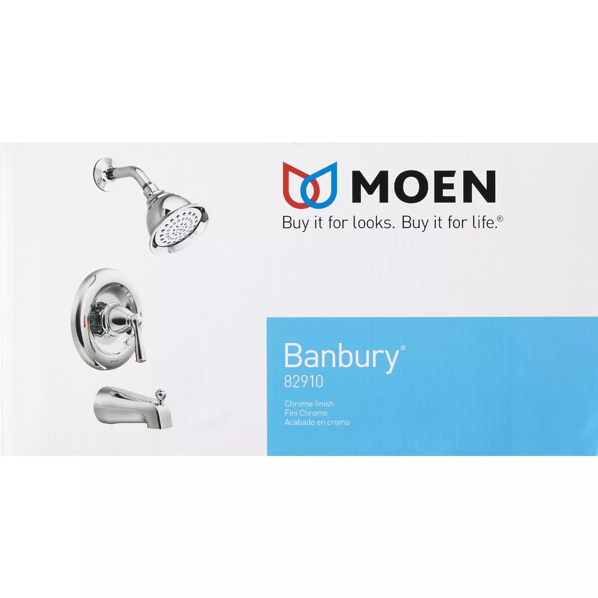 Moen Banbury Posi-Temp 1-Handle Lever Tub and Shower Faucet, Chrome - photo 2