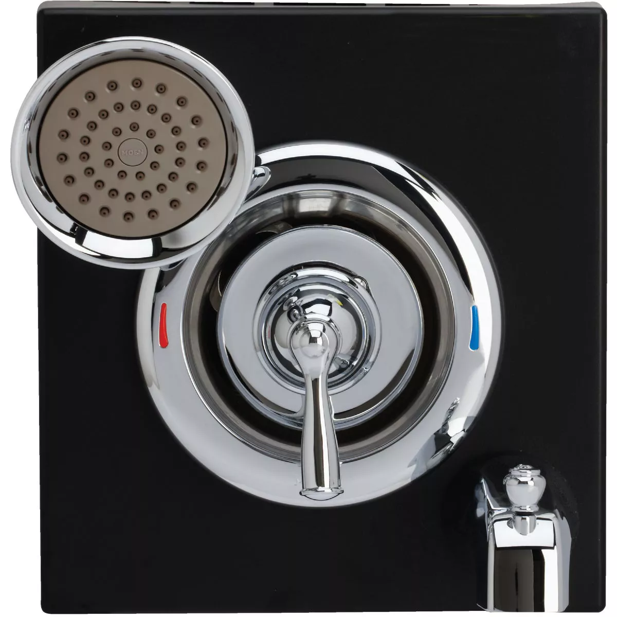 Moen Banbury Posi-Temp 1-Handle Lever Tub and Shower Faucet, Chrome - photo 3