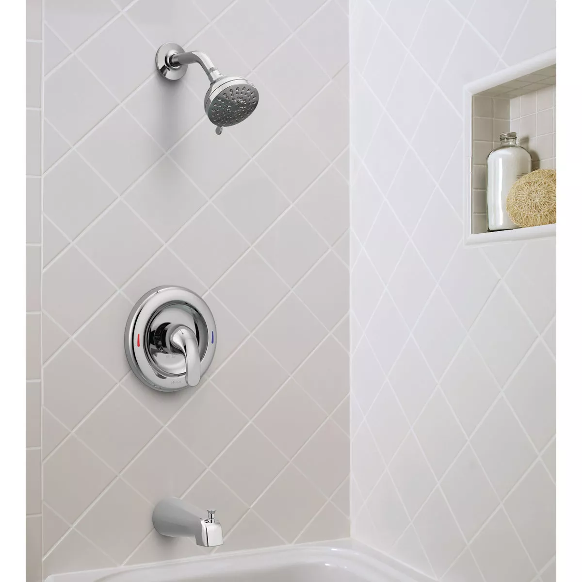 Moen Adler Posi-Temp 1-Handle Lever Tub and Shower Faucet, Chrome - photo 3