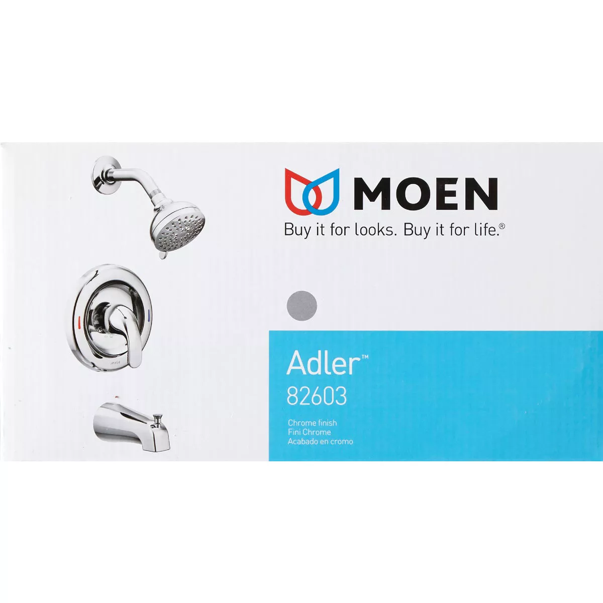 Moen Adler Posi-Temp 1-Handle Lever Tub and Shower Faucet, Chrome - photo 2
